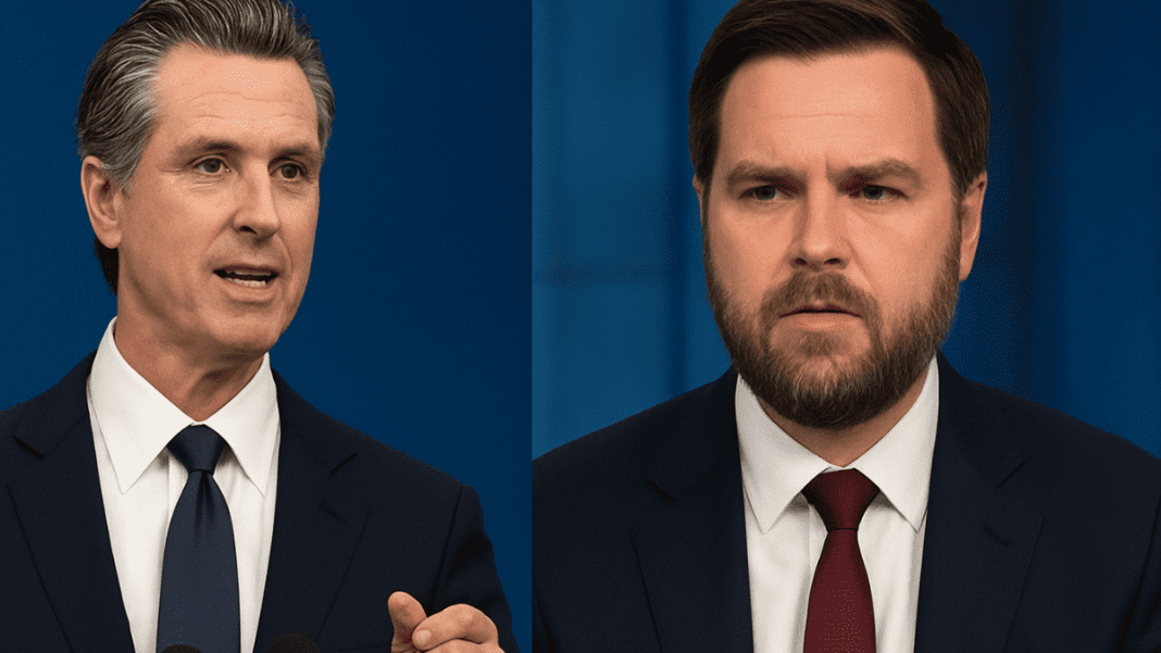 Gavin Newsom responds to JD Vance criticism with parody posts that mimic Donald Trump style