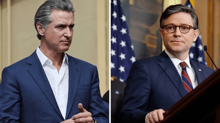 Governor Newsom criticizes Speaker Johnson over political priorities and election claims
