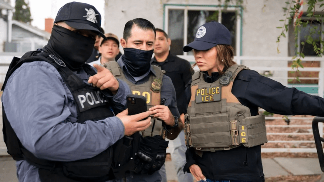 Benny Johnson joins Secretary Kristi Noem during federal ICE raid in Chicago