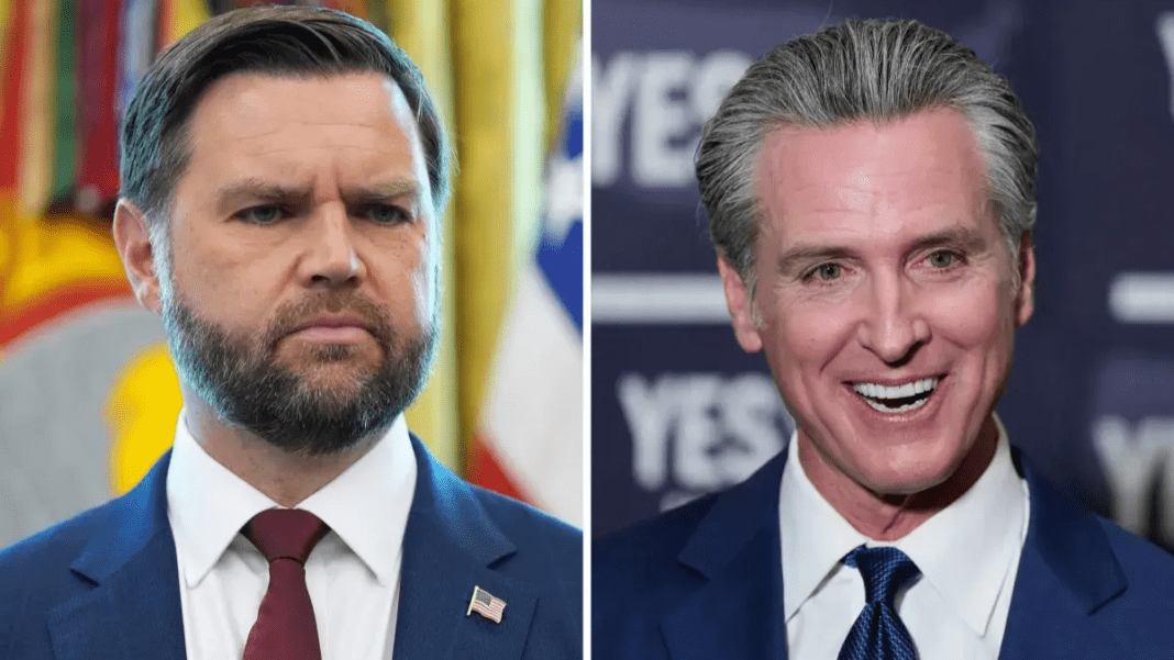 New poll finds Gavin Newsom narrowing gap with JD Vance in 2028 race