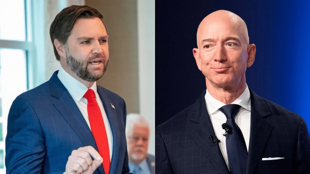Vance’s message to Bezos urged a stronger MAGA direction at the Washington Post