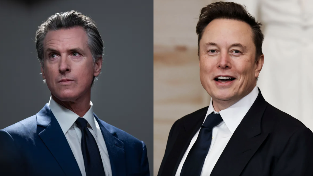 Newsom–Musk dispute escalates after press office comments on Musk’s transgender daughter