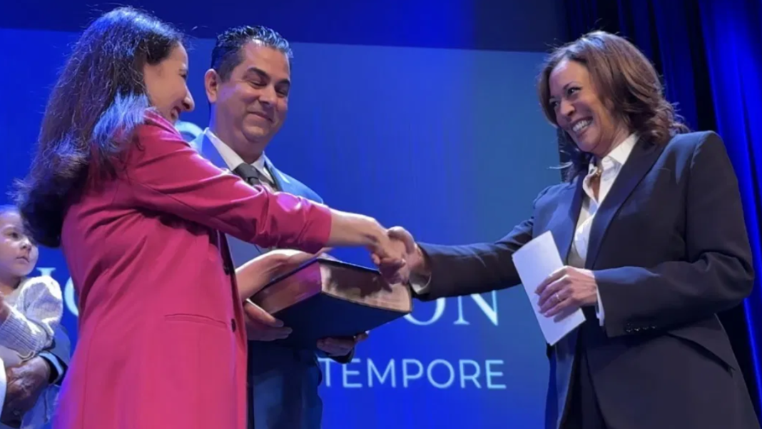 Kamala Harris joins Santa Barbara ceremony celebrating Monique Limón’s historic leadership