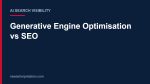 What Is Generative Engine Optimisation (GEO), and How Is It Different From SEO? Title card: Generative Engine Optimisation vs SEO